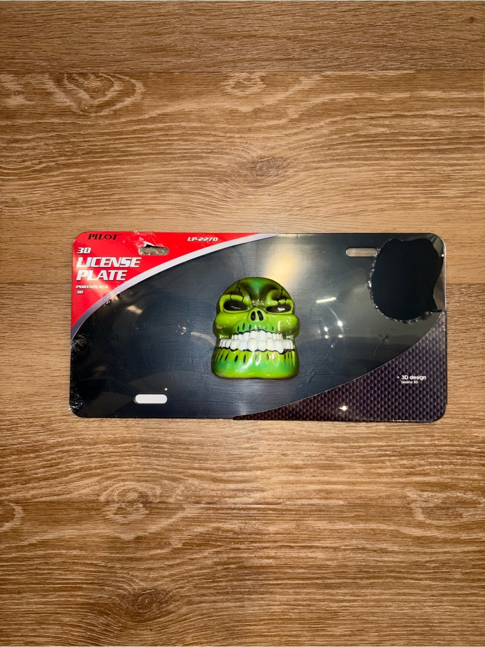 PILOT 3D Green Hulk Skull License Plate LP-2270 New